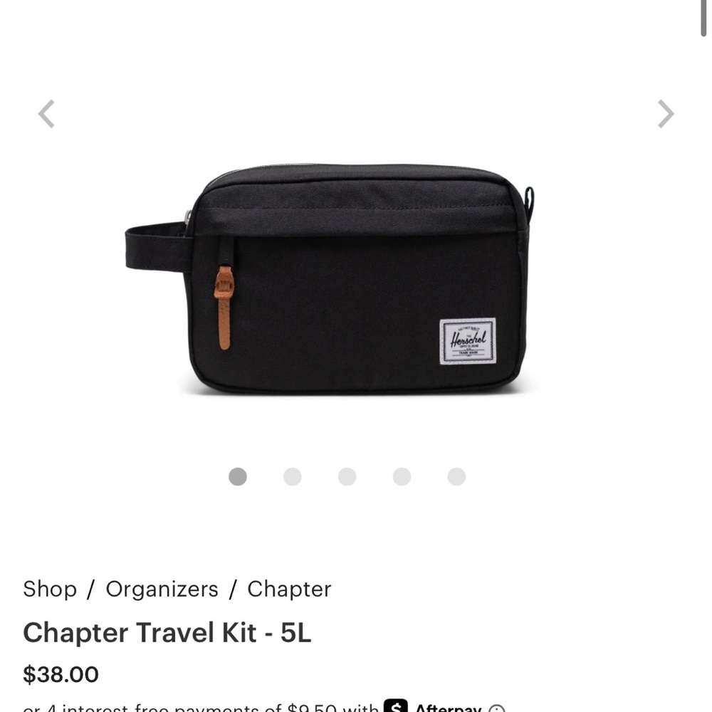 NWT Herschel chapter 5L travel bag